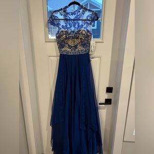 SHERRI HILL navy size 2 grad / formal dress